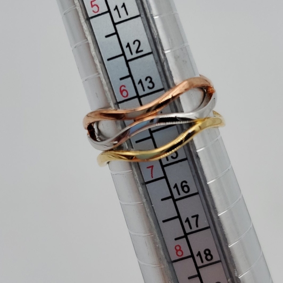 Ashlynn Avenue Gold Plated Trio Ring, Size 6-1/4 - Picture 3 of 7